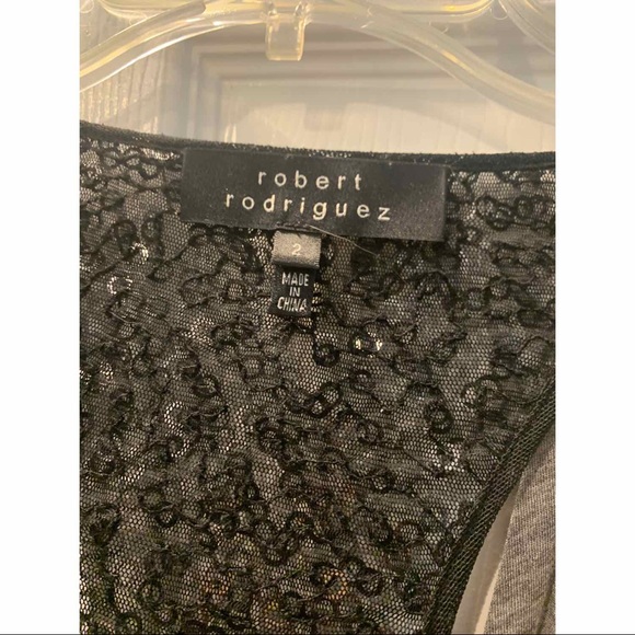 Robert Rodriguez Sequin Layer Wrap Top - Picture 8 of 9